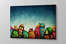 Obraz Farebné maľované domčeky zs1307